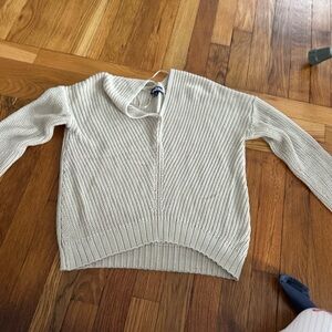 Freshman V-Neck Cream Sweater